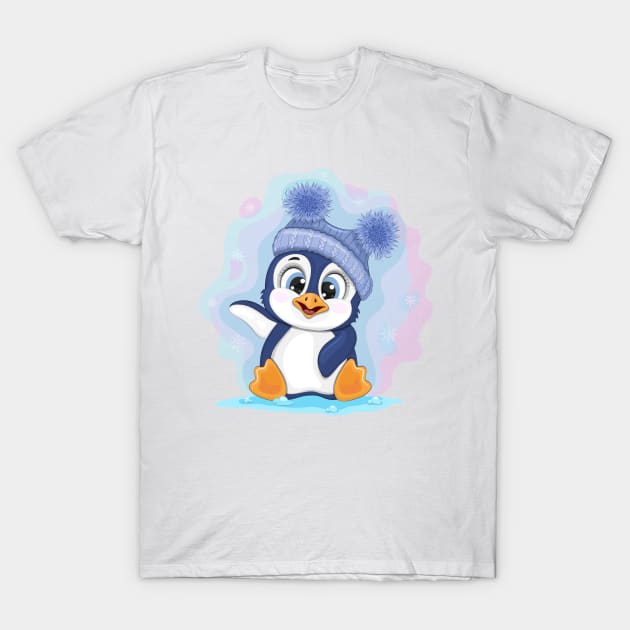 Cute Cartoon Penguin. T-Shirt by AndreKENO